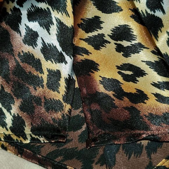 Y2K Victoria's Secret Leopard Print Crop‎ Slip Top Camisole Lace Bodice  Large - Picture 5 of 11